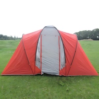 Tente tunnel portable multi-personnes pour l'extérieur, toutes saisons, en tissu polyester 190T, avec protection solaire, une chambre et deux salles de séjour, pour le camping
