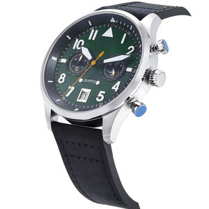 นาฬิกาควอตซ์ VK64 รุ่นสั่งทำจากโรงงาน สายหนังแฟชั่น สำหรับผู้ชาย กันน้ำ เรืองแสง นาฬิกาควอตซ์ลำลอง สไตล์ธุรกิจ - Product Image 5