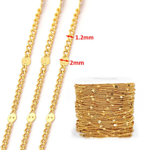 Collier chaîne en acier inoxydable plaqué or 18 carats personnalisé DIY PinGlory, cadeau de mode écologique pour femmes et hommes - Product Image 4