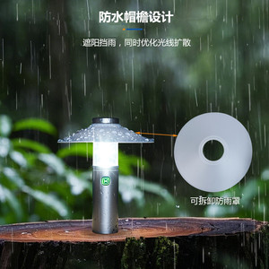 Lámpara de Camping Portátil Recargable para Exteriores, Lámpara Lateral COB con Zoom Telescópico - Product Image 3