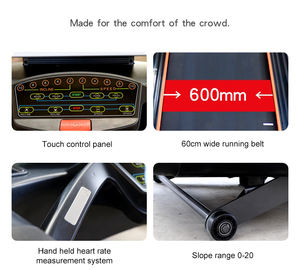 Cinta de Correr Eléctrica Comercial Cheernin de Alta Resistencia con Motor de CA de 220V, Inclinación Automática, Pantalla LED y Velocidad de 1-20 km/h - Product Image 4