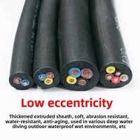 Hochwertiges Kupfer-PVC-Kabel JHS 3/4-adrig 4/6/8/10/16/25/70/95mm² Flaches Flexibles Gummi-Tauchpumpenkabel für Tiefbrunnen