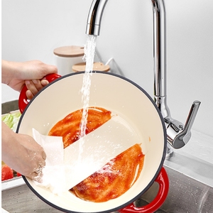 Marmite <span class=keywords><strong>en</strong></span> <span class=keywords><strong>fonte</strong></span> émaillée 2L de 20cm, four hollandais, four à <span class=keywords><strong>pain</strong></span>, pot à ragoût, marmite à soupe, casseroles - Product Image 4