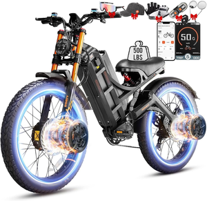 จักรยานไฟฟ้า EAhora Romeo Pro 3 จากโรงงานโดยตรง ระยะทางไกล 5000W มอเตอร์คู่ แบตเตอรี่ลิเธียม 60V 80AH ยางใหญ่ สำหรับใช้งานประจำวัน - Product Image 6