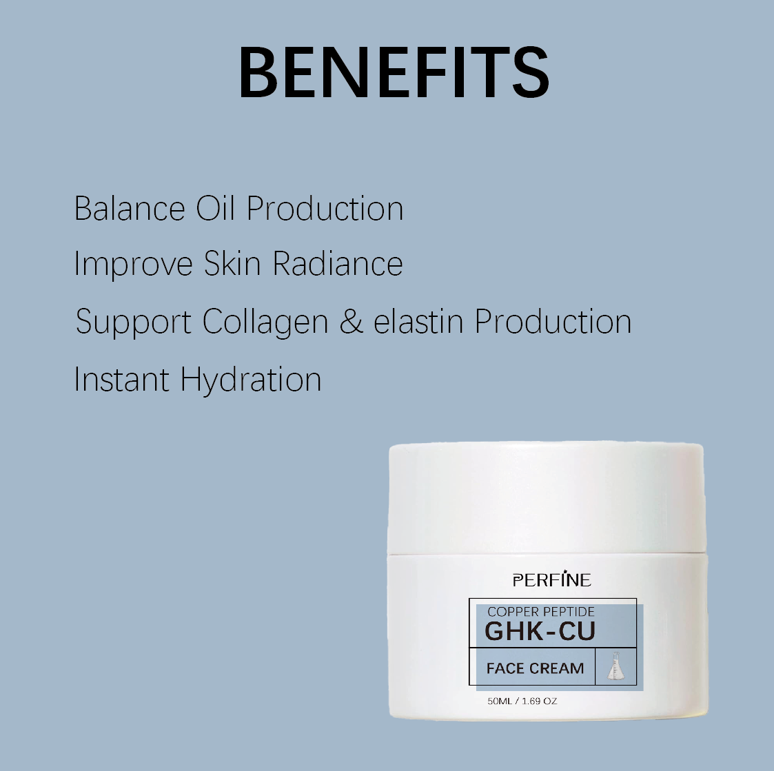 ghk-cu promotes collagen production OEM Private Label GHK-CU Blue Copper Peptide Anti-Aging Cream