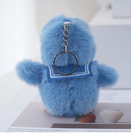 Porte-clés en peluche Kawaii Mini Lapin Singe Pingouin Agneau Mouton, jouet doux et moelleux, pendentif de sac, breloque, porte-clés