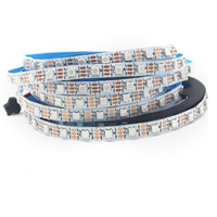 Bande lumineuse LED intelligente WS2812 Pixel RGB 60 LED/m, adressable, flexible, bande lumineuse magique, pleine couleur, 5v 12v, étanche