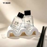 Bouteille en verre vide de 30 ml pour diffuseur à bâtonnets, avec bouchon à vis, pour la décoration intérieure, chambre et salle de bain