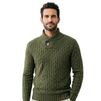 Pull en polyester tricoté style britannique pour homme, coupe ample, col rond, chaud, pour l'hiver, pour jeunes et adultes, commerce transfrontalier