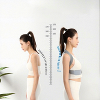 Ceinture de soutien dorsal professionnelle avec logo personnalisé, correcteur de posture réglable, respirant, attelle d'épaule ouverte pour hommes et femmes, pour corriger la cyphose