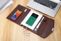 Carnet en cuir personnalisé A5 avec logo, coffret cadeau, couverture de journal et stylo, coffret cadeau, boîte imprimée, ensemble batterie externe en cuir