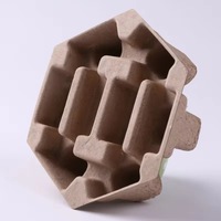 Barquette d'emballage en pulpe de papier moulée recyclable pour l'expédition, taille et forme personnalisables