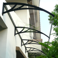 Auvent moderne en aluminium pour extérieur, auvent en polycarbonate pour fenêtre et porte, cadre en plastique, auvent incurvé à faire soi-même, toldos de ventana, fonctionnement manuel