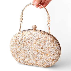 <span class=keywords><strong>Bolso</strong></span> de Noche con Pedrería en Oferta, <span class=keywords><strong>Bolso</strong></span> de <span class=keywords><strong>Fiesta</strong></span> con Decoración de <span class=keywords><strong>Piedras</strong></span> Redondas, <span class=keywords><strong>Bolso</strong></span> Cheongsam con Asa - Product Image 5