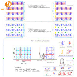 工場産業倉庫ドライブヘビーシステム屋内および屋外棚ヘビーデューティパレットラッキング - Product Image 6