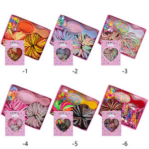 Ensemble de barrettes et peignes pour cheveux pour bébés et enfants, ensemble de barrettes et pinces latérales, accessoires pour cheveux, corde à cheveux pour filles, boîte cadeau - Product Image 2