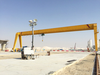 Grue portique MH de 5 tonnes avec palan CD1, poteaux de support rigides, moteur, boîte de vitesses et engrenages - Télécommande