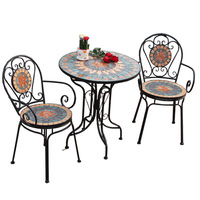 Meubles de jardin en métal de style européen moderne, ensemble table et chaises en fer pour balcon, jardin, terrasse, commerce électronique transfrontalier