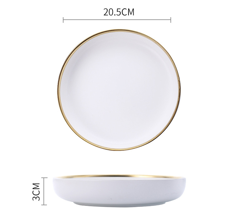 Assiette creuse de 8 pouces (demi-blanc clair)