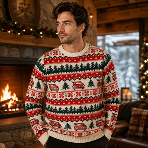 Custom Wholesale Knit <strong>Men</strong> <strong>Christmas</strong> Sweater Family Pattern Jacquard New Year <strong>Jumper</strong> Ugly <strong>Christmas</strong> Sweater Unisex - Product Image 3