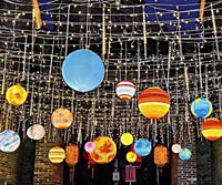 20CM Led planète boule Mercure Vénus Terre Mars Jupiter Saturne Uranus Neptune Pluton lustres suspensions