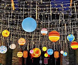 20CM Led planète boule Mercure Vénus Terre <span class=keywords><strong>Mars</strong></span> Jupiter Saturne Uranus Neptune Pluton lustres suspensions - Product Image 2