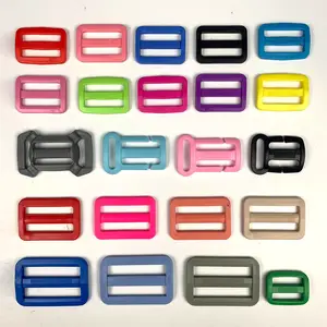 3/4" 1" 1.2" 1.5" 2" multisize wholesale cheap pom plastic webbing ladderlock buckles