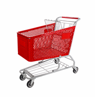 Chariot de courses en plastique résistant aux chocs, couleur et taille personnalisables, pour supermarché et épicerie, chariot à main pratique