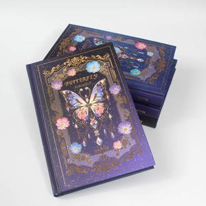 Оптовая продажа A5 в твердом переплете Ретро Бабочка Арт блокнот креативная студентка девушка милое украшение журнала цветная иллюстрация внутренней страницы - Product Image 1