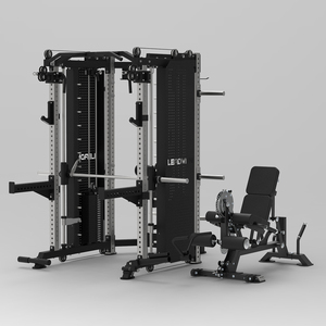 Máquina <span class=keywords><strong>Smith</strong></span> Comercial Profesional Multifuncional Todo en Uno con Postes de Acero de 75x75mm y Doble Torre de Pesas de 198kg - Product Image 1