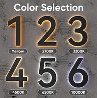 Enseigne lumineuse LED 3D personnalisée en acrylique et acier inoxydable doré, lettres rétroéclairées, pour devanture de magasin
