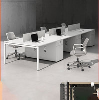 Bureau de direction moderne et simple en bois blanc, design modulaire, éco-responsable, multifonctionnel et ignifuge