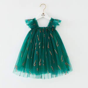 Nouveau noël enfants bébé paillettes étoile étincelle tulle robes noël fête canne à sucre Plaid noël enfants fille couches tutu <span class=keywords><strong>robe</strong></span> - Product Image 4