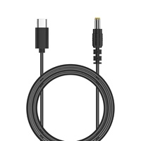 Câble d'alimentation USB-C vers 12V CC personnalisé DAJIANG OEM, 1,5 m, PD65W, Type-C, prise cylindrique CC 55 mm x 21 mm, sortie 12V 3A pour la charge