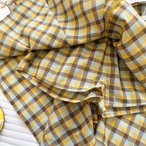 Completo Estivo per Bambina <span class=keywords><strong>con</strong></span> Gilet <span class=keywords><strong>con</strong></span> Frange e Gonna Irregolare a Quadri, Outfit Due Pezzi per Vacanze - Product Image 6