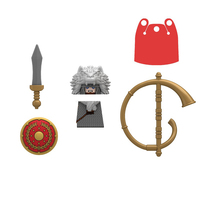 N826-828 Série Médiévale Européenne Ancien Porte-drapeau de la Légion Romaine avec Bouclier à Capot Lion Figurines de Construction Jouet