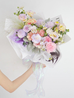 Fleurs cadeaux rubans bouquets boîtes à gâteaux maille illusion queue de poisson rubans et rubans 4cm
