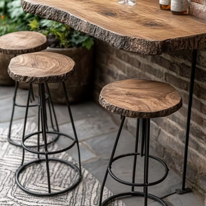 Precio barato, recién llegado, bonito taburete de bar alto de madera maciza para restaurante de interior clásico, silla de comedor - Product Image 1