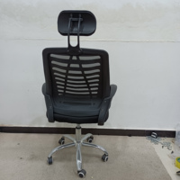 Chaise de bureau ergonomique pivotante en maille avec dossier haut, réglable en hauteur, pour ordinateur, idéale pour les cadres