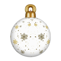 Offre Spéciale grandes boules de noël gonflables en PVC personnalisées décorations de noël en plein air ornement de fête à la maison noël festif