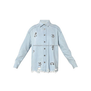 Nardon Apparel 2025 Trending Denim T-shirt à manches courtes et Long 2025 Summer Street pour femmes - Product Image 5