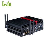 PC Mini Barebone Tanpa Kipas AMD Ryzen R2314 Berkualitas Tinggi 6COM Tegangan Lebar 12V-24V PC Tertanam untuk AGV AMR