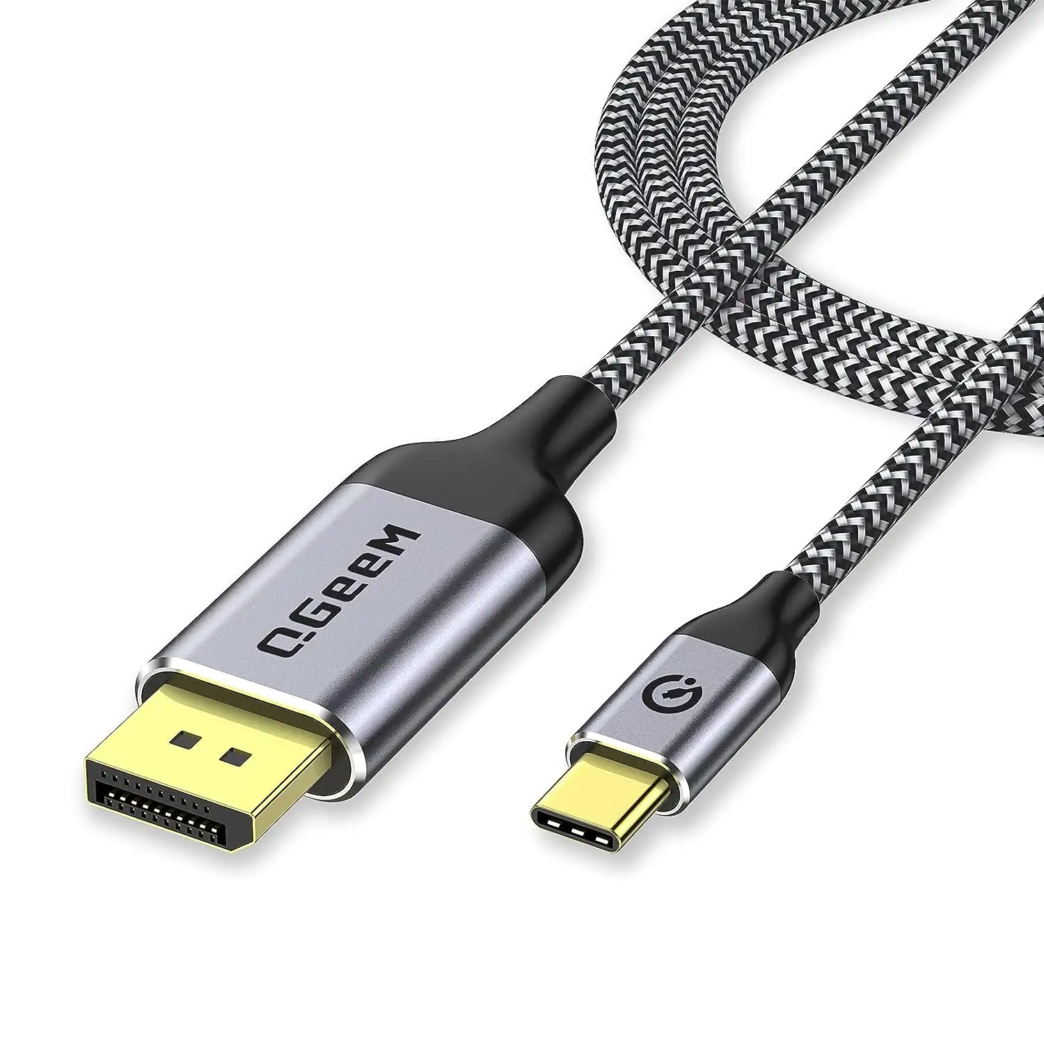 Cable USB C a Displayport QGeeM Tipo C a DP 1,2 Convertidor 4K60Hz 2K165Hz Compatible con Thunderbolt 3 4 y más dispositivos USB C