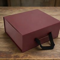 Boîte cadeau pliante en carton ondulé recyclable avec logo personnalisé imprimé, gaufrage bronzé, fermeture magnétique pour cosmétiques de luxe