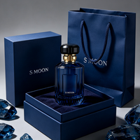 Flacon de parfum rond noir personnalisé de 100 ml, nouveau design 2026, pour hommes, flacon de parfum de luxe avec emballage en boîte