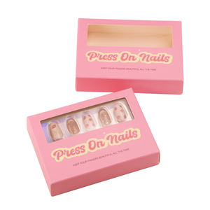 Stampa su Manicure all'ingrosso di lusso unghie finte Private Label francese punta venditore scatola di imballaggio naturale delicata e confortevole - Product Image 3