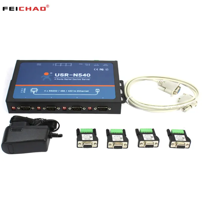 RS232 RS485 RS422 Modbus seri ke jaringan Ethernet RJ45 TCP IP UDP USR-N540 4 port seri ke IP Converters modul industri