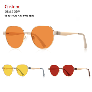 Gafas <span class=keywords><strong>de</strong></span> Terapia <span class=keywords><strong>de</strong></span> Luz Azul con Marco Metálico SKYWAY, <span class=keywords><strong>Lentes</strong></span> Naranjas <span class=keywords><strong>de</strong></span> Alta Gama, Protegen la Vista, para Mujeres y Hombres - Product Image 1