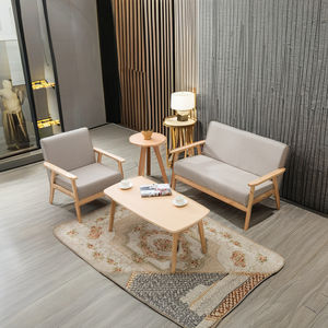 Ensemble de canapé en lin modulaire bon marché en gros avec siège rembourré à cadre en <span class=keywords><strong>bois</strong></span> pour appartement, salon, chambre à coucher, parc d'hôtel - Product Image 3