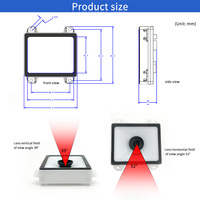 Module de scanner OCR longue portée pour codes QR et MRZ EMT8660C avec interface USB pour les douanes aéroportuaires - En stock